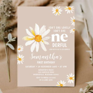 Invitación Boho Daisy Flowers no es maravillosa cumpleaños