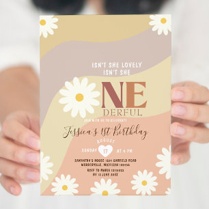 Invitación Boho Daisy Flowers no es maravillosa cumpleaños