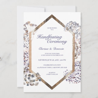 Invitación Boho Dandelion Floral Pagan Handfasting