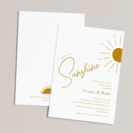 Invitación Boho de moda Eres Mi Baby Shower Sunshine