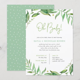 Invitación Boho deja Baby Shower por correo