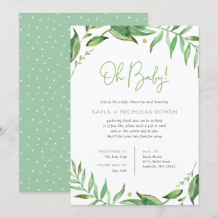 Invitación Boho deja Baby Shower por correo
