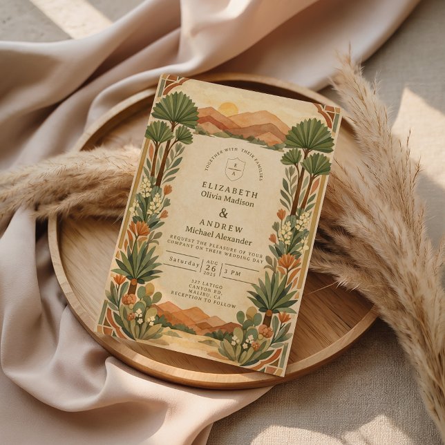 Invitación Boho Desert Botanical Wedding (Subido por el creador)
