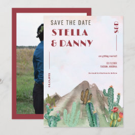 Invitación Boho Desert Cactus Arizona Boda de destino