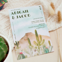 Invitación Boho Desert Cactus Arizona Boda de Destino