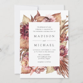 Invitación Boho Desert Floral Boda