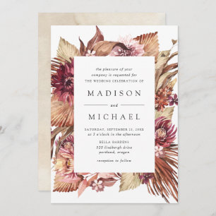 Invitación Boho Desert Floral Boda