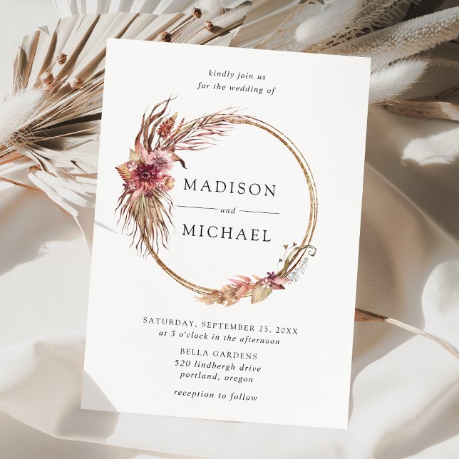 Invitación Boho Desert Floral Boda (Subido por el creador)