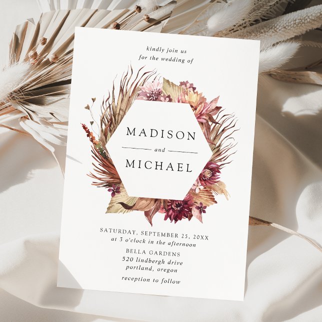 Invitación Boho Desert Floral Boda (Subido por el creador)