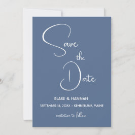 Invitación Boho Desierto Azul Polvoriento Minimalista Salva l