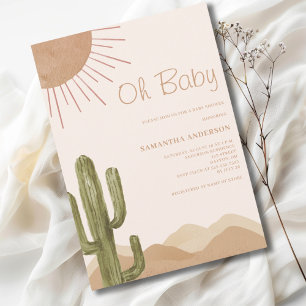 Invitación Boho Desierto Cactus Oh Baby Shower 