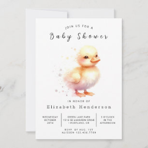 Invitación Boho Digital Duck Baby Shower
