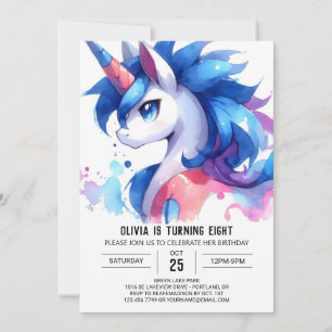Invitación Boho Digital Horse Birday