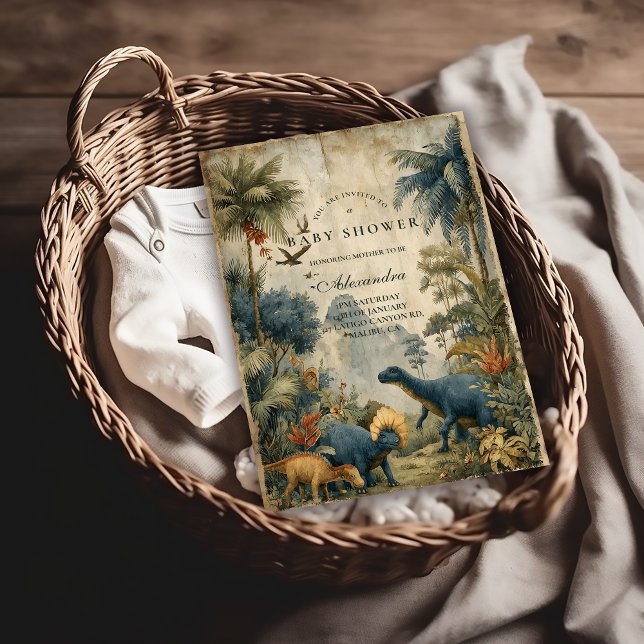 Invitación Boho Dino Baby Shower (Subido por el creador)