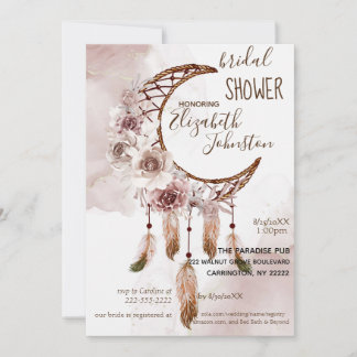 Invitación Boho Dream Catcher Bridal Shower Invitation