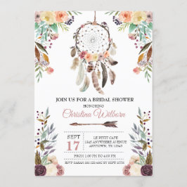 Invitación Boho Dream Catcher Dusky Bridal Shower