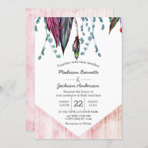 Boho Dream Catcher & Feathers Wedding Invitation