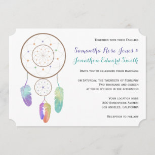 Invitación Boho Dreamcatcher Wedding