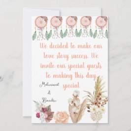 Invitación Boho Dreamcatcher Wedding Invitation Set