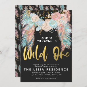 Invitación Boho Dreamcatcher Wild un cumpleaños