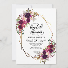Invitación Boho, ducha geométrica boda de novia