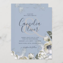 BOHO Dusty Blue Pampas Boda Floral