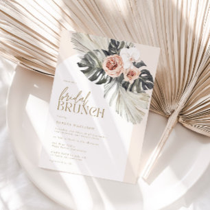 Invitación Boho Dusty Floral Bridal Brunch