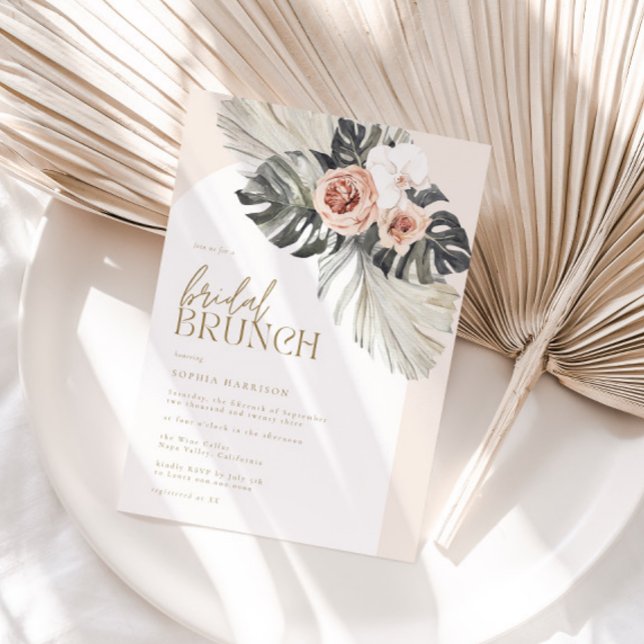 Invitación Boho Dusty Floral Bridal Brunch (Subido por el creador)