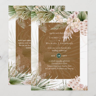 Invitación BOHO Earth Color Pampas Grasa Boda