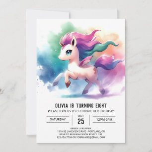 Invitación Boho Editable Horse Cumpleaños