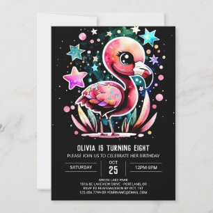 Invitación Boho Elegant Flamingo Cumpleaños