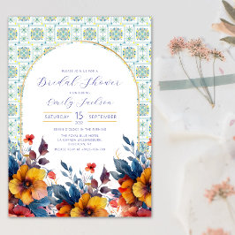 Invitación Boho Elegant Mediterranean Floral