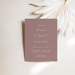 Invitación Boho Elegant Modern Dusty Mauve Bridal Shower