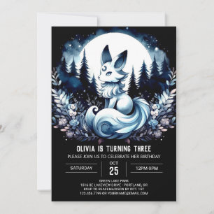 Invitación Boho Elegant Wolf Birthday
