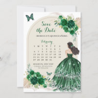 Boho Emerald Green 15 Años Salvan El Calendario De