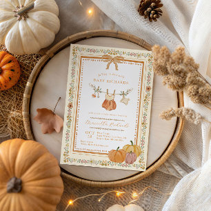 Invitación Boho Enamorándose Fiesta de Bebé Otoño Niña