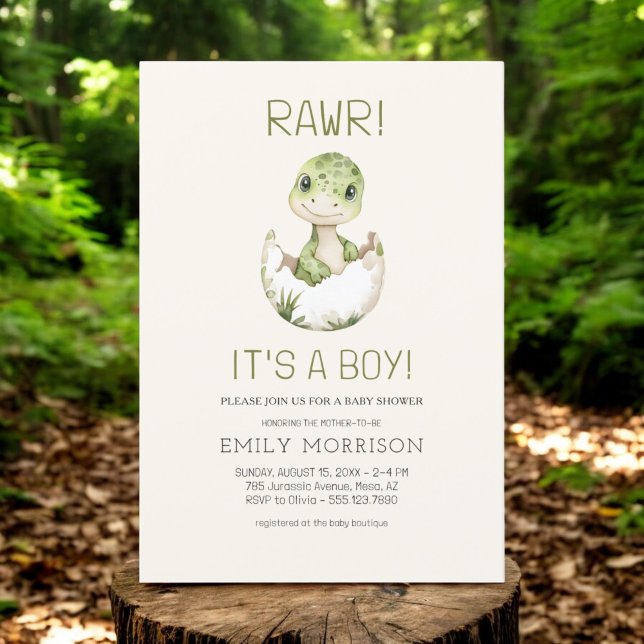 Invitación Boho es un niño de moda en Dinosaur (Subido por el creador)
