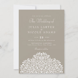Invitación Boho Ethnic Botanical Accent Wedding