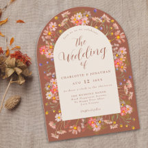 Boho Fall Boda Naranja del Arco de Flor Silvestre