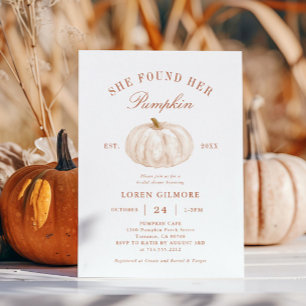 Invitación Boho Fall Encontró Su Ducha De Novias De Calabaza