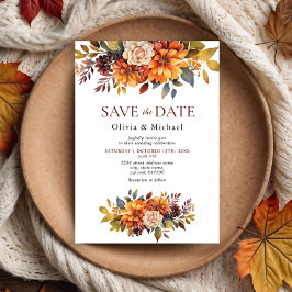 Invitación Boho Fall Floral Rustic Flowers Boda