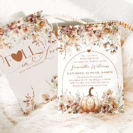 Invitación Boho Fall in love Wildflower Baby Shower