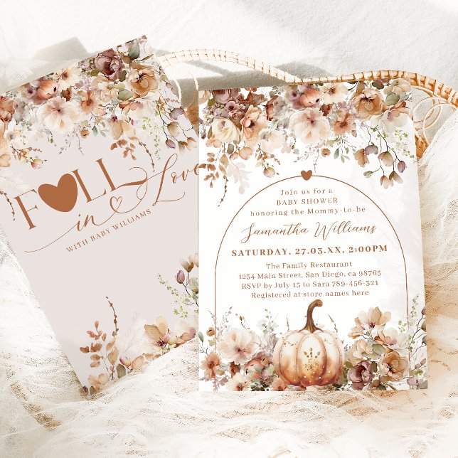 Invitación Boho Fall in love Wildflower Baby Shower (Subido por el creador)