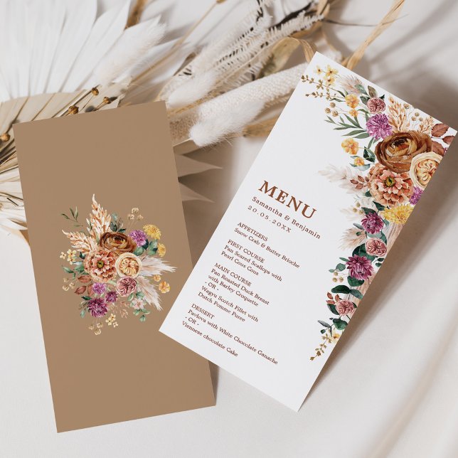 Invitación Boho Fall Pampas Bodas Florales (Subido por el creador)