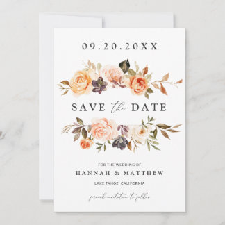 Invitación Boho Fall Save the Date, Foto Save the Date
