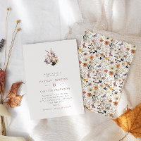 Boho Fall Wild Flowers Boda