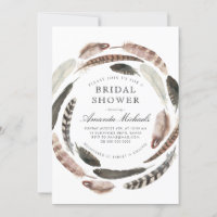 Boho Feathers Western Desert Beidal Bridal Shower