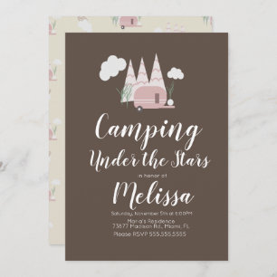 Invitación Boho Fiesta al aire libre Campfire Camp