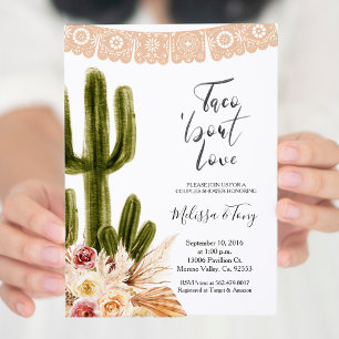 Invitación Boho Fiesta Taco 'bout Love Couples Shower