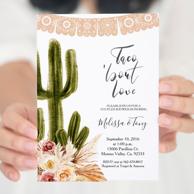 Invitación Boho Fiesta Taco 'bout Love Couples Shower (Subido por el creador)